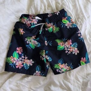 Cat & Jack Black Swim Trunks Relaxed Fit